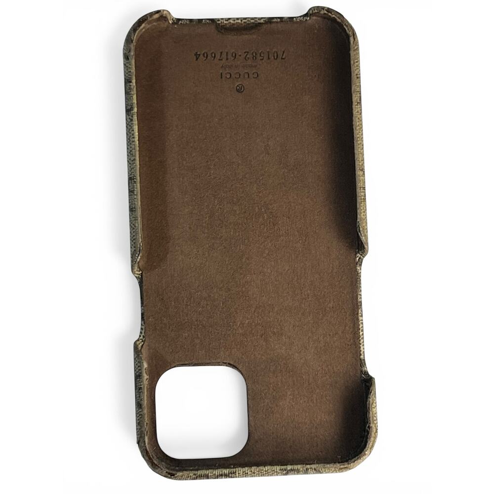 Gucci Ophidia GG Supreme iPhone 13 Case Beige Ebony snap off Card Slot Wallet - Picture 4 of 12